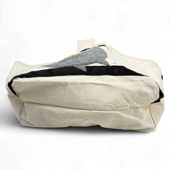 3 Sprouts Organic Cotton Canvas Bags Lot 2 Beaver and Mouse w liners - Picture 6 of 14